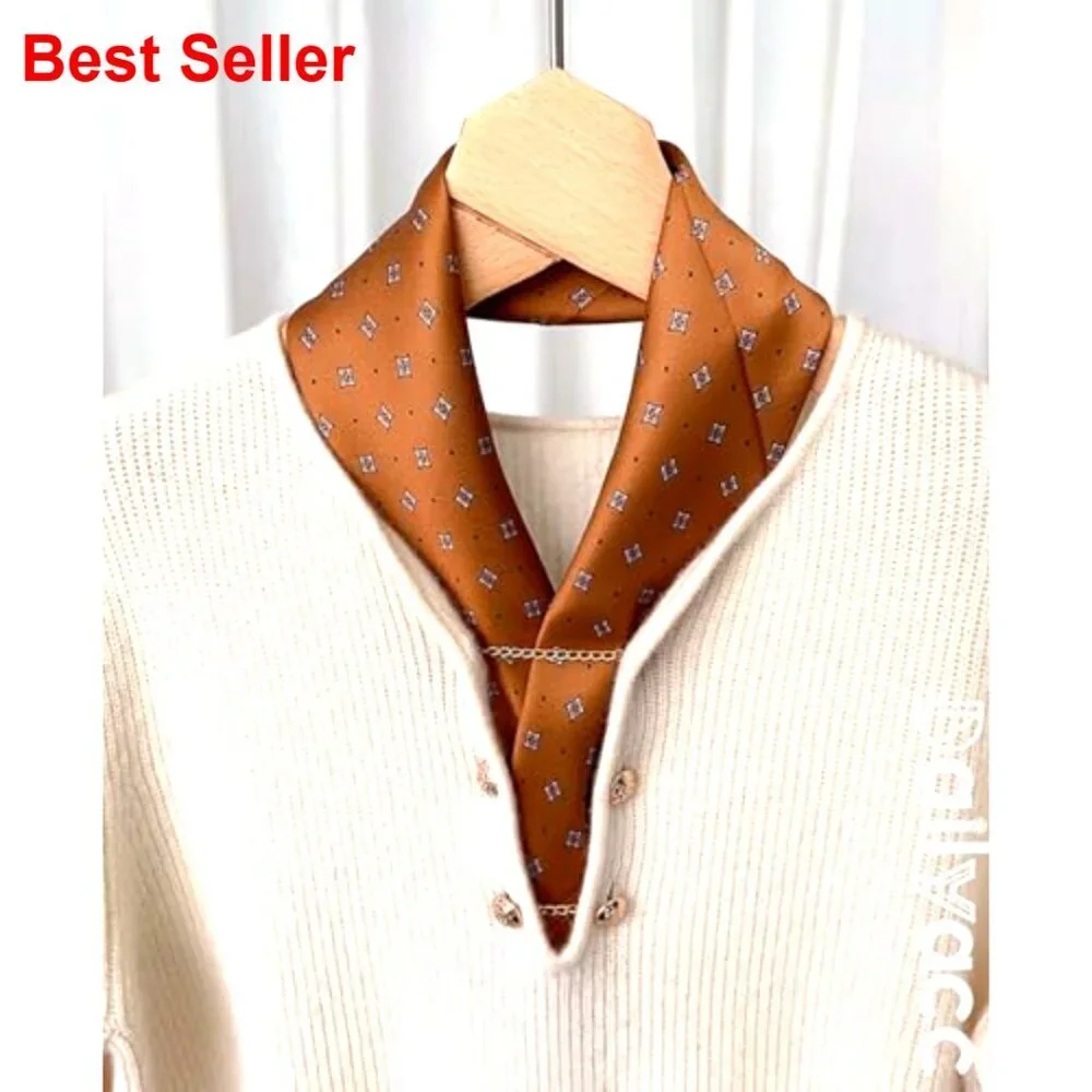 Lightweight Silk Satin Head Scarf for Women Fashion Accessory